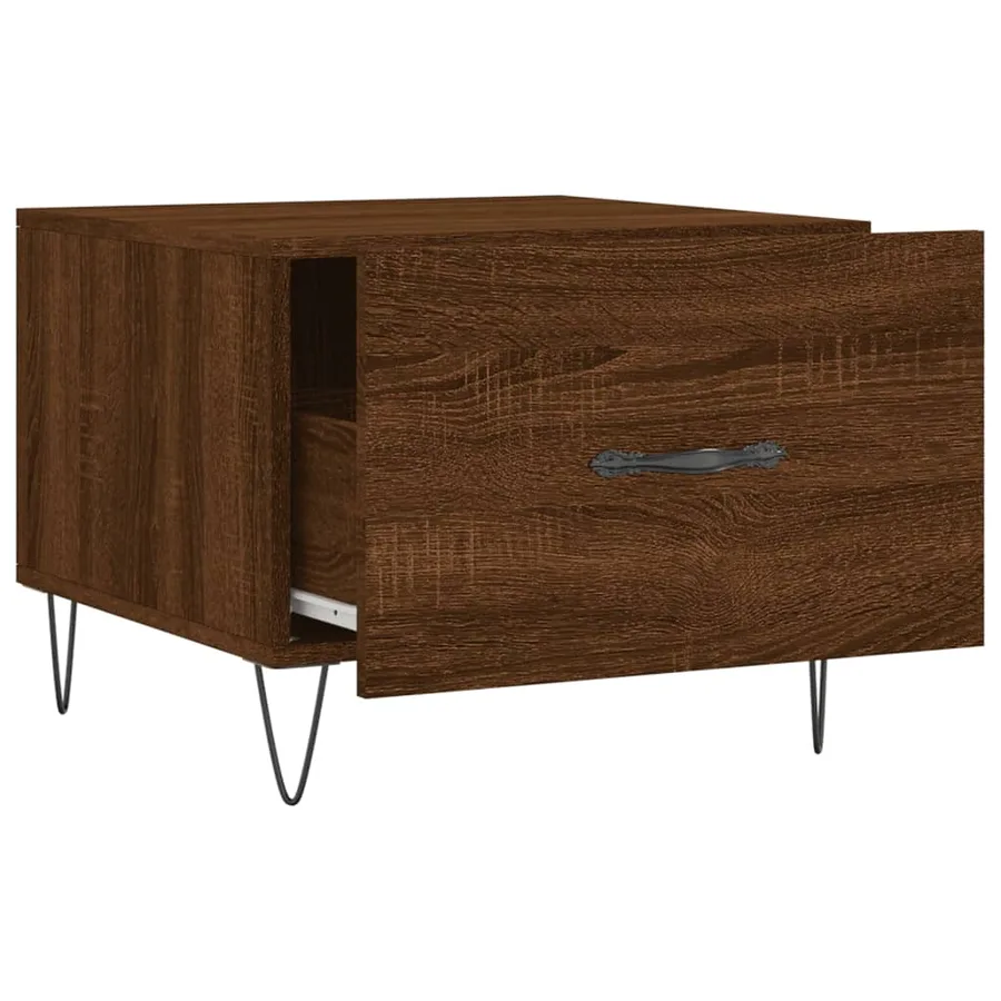 Tables basses 2 pcs chêne marron 50x50x40 cm bois d'ingénierie - 7