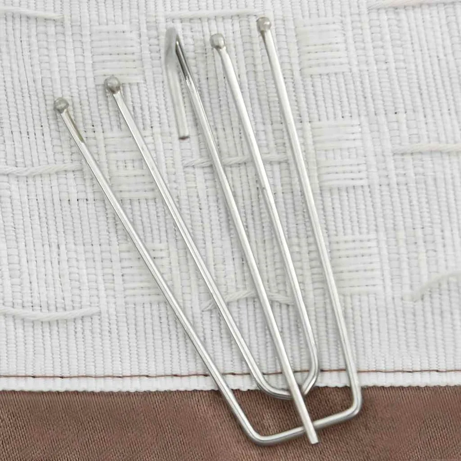 Rideaux occultants aspect lin et crochets 2 pcs Taupe 140x245cm - 3