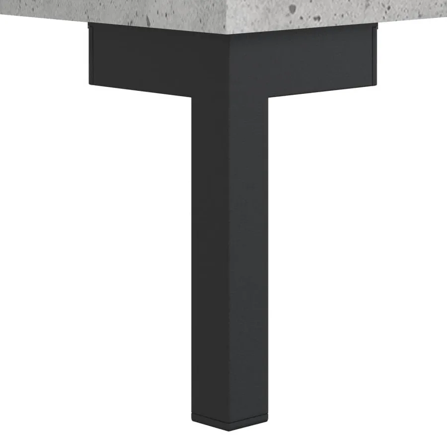 Buffet gris béton 90x34x80 cm bois d'ingénierie - 11