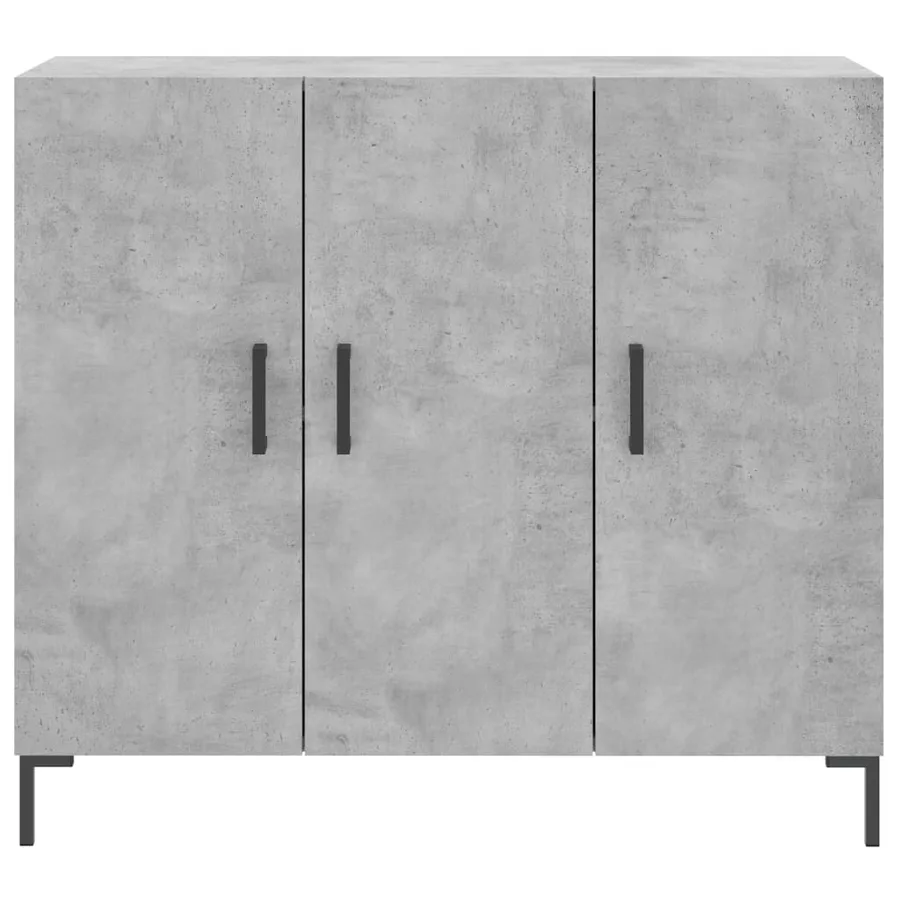 Buffet gris béton 90x34x80 cm bois d'ingénierie - 6
