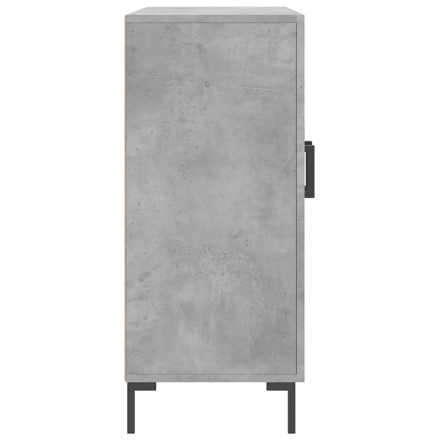 Buffet gris béton 90x34x80 cm bois d'ingénierie - 7