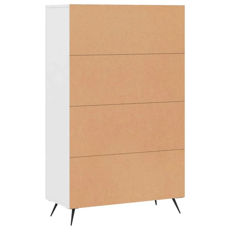 Buffet haut blanc 69,5x31x115 cm bois d'ingénierie - 8