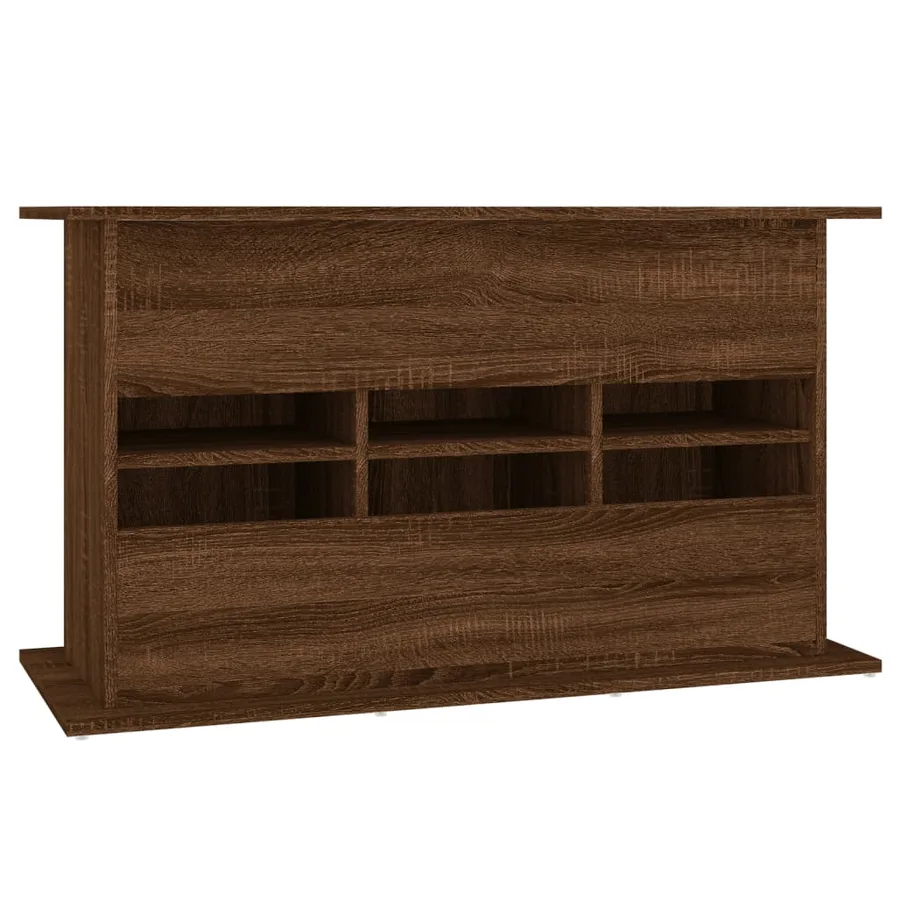 Support d'aquarium chêne marron 101x41x58 cm bois d'ingénierie - 8