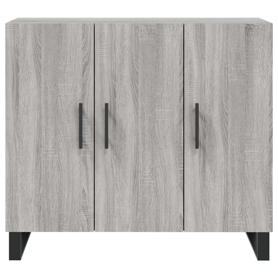 Buffet sonoma gris 90x34x80 cm bois d'ingénierie - 6