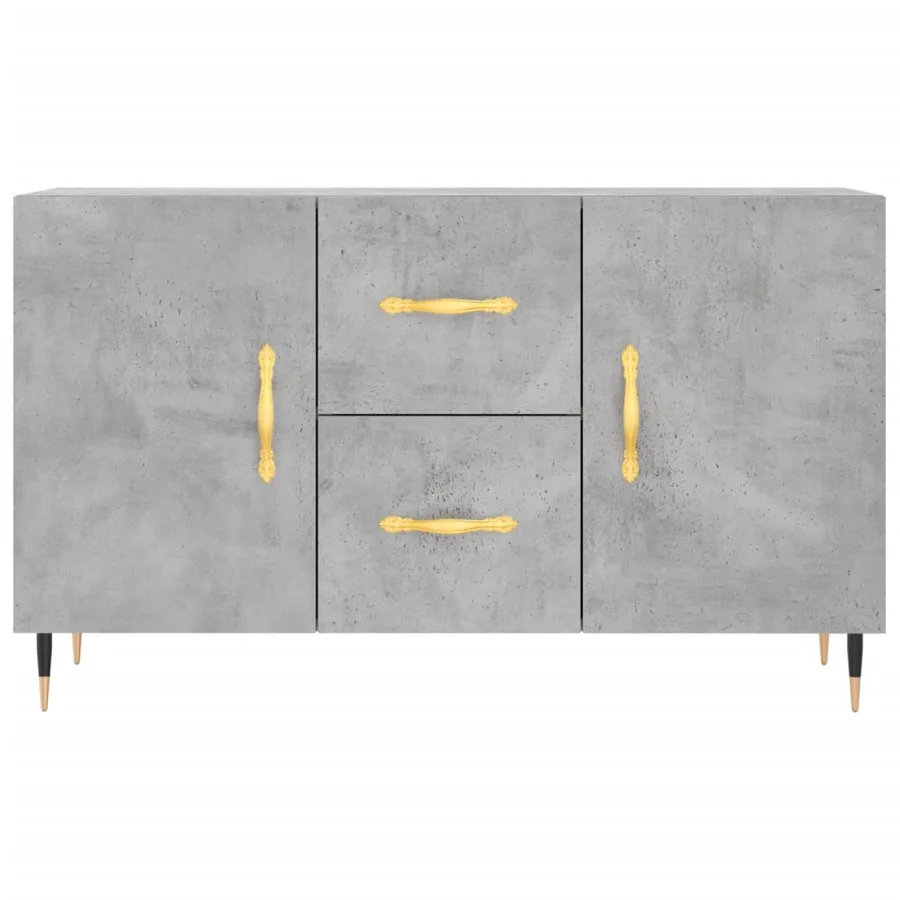 Buffet gris béton 100x36x60 cm bois d'ingénierie - 6