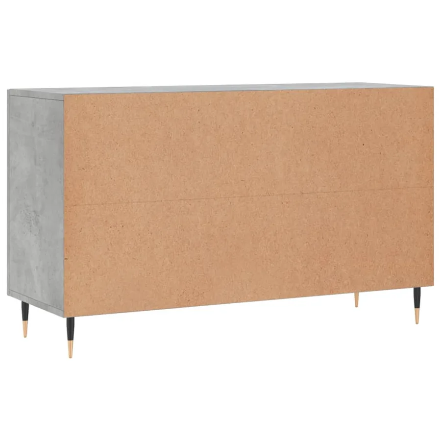 Buffet gris béton 100x36x60 cm bois d'ingénierie - 8