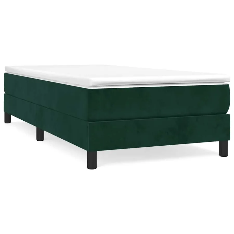 Sommier à lattes de lit avec matelas Vert foncé 90x190 cm - 2
