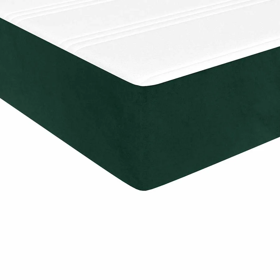 Sommier à lattes de lit avec matelas Vert foncé 90x190 cm - 8