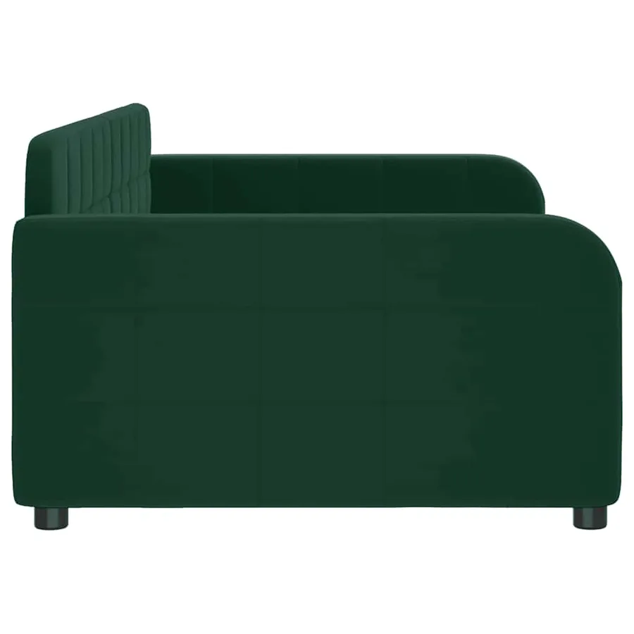 Lit de repos sans matelas vert foncé 100x200 cm velours - 4