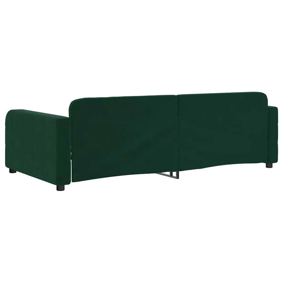 Lit de repos sans matelas vert foncé 100x200 cm velours - 5