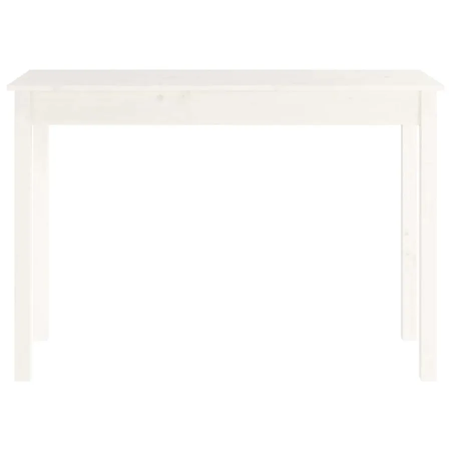 Table console Blanc 110x40x75 cm Bois massif de pin - 5