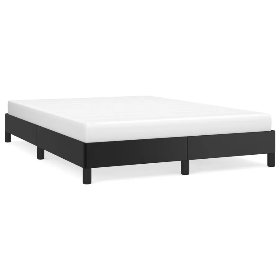 Cadre de lit sans matelas noir 140x200 cm similicuir - 2