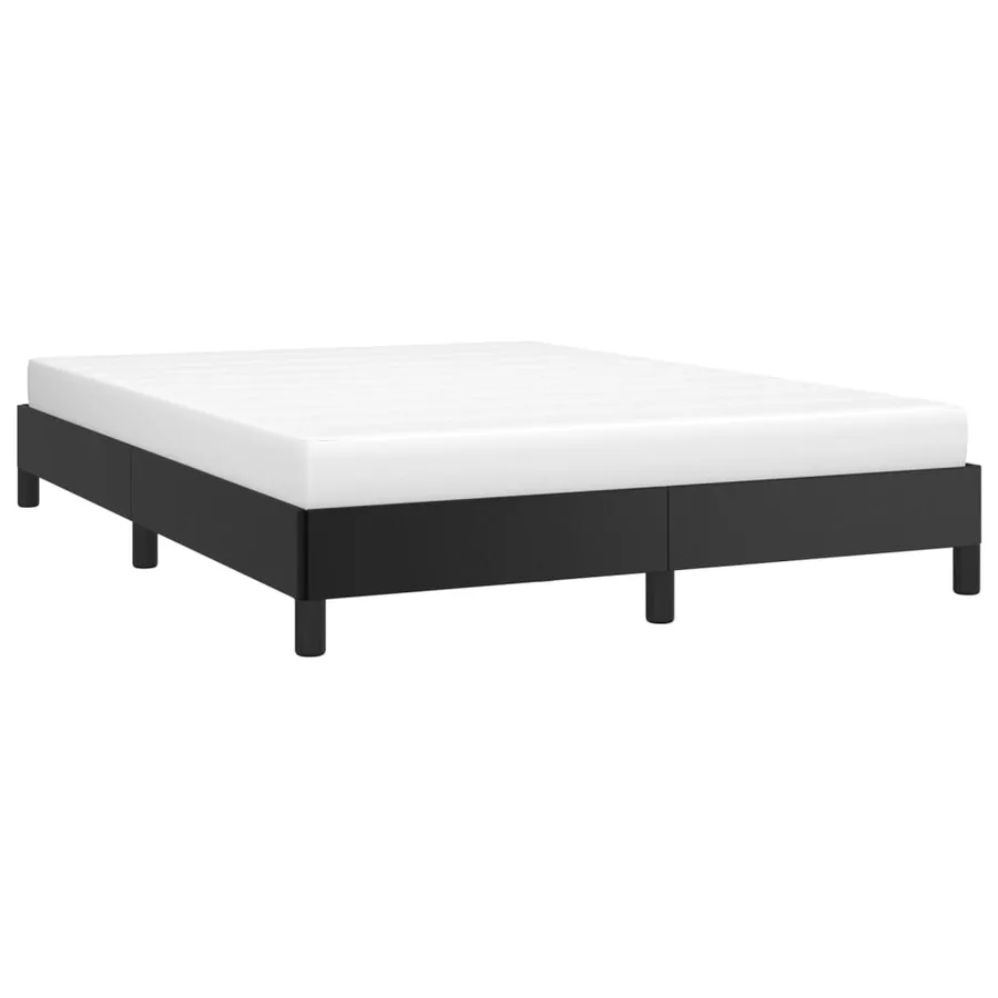 Cadre de lit sans matelas noir 140x200 cm similicuir - 3
