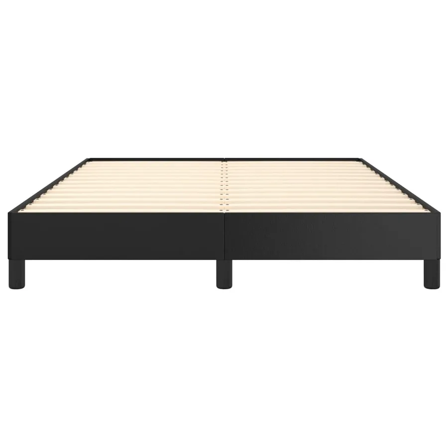 Cadre de lit sans matelas noir 140x200 cm similicuir - 5