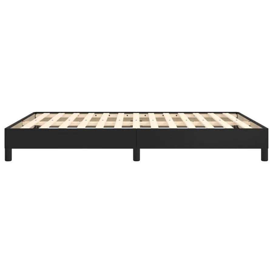 Cadre de lit sans matelas noir 140x200 cm similicuir - 6