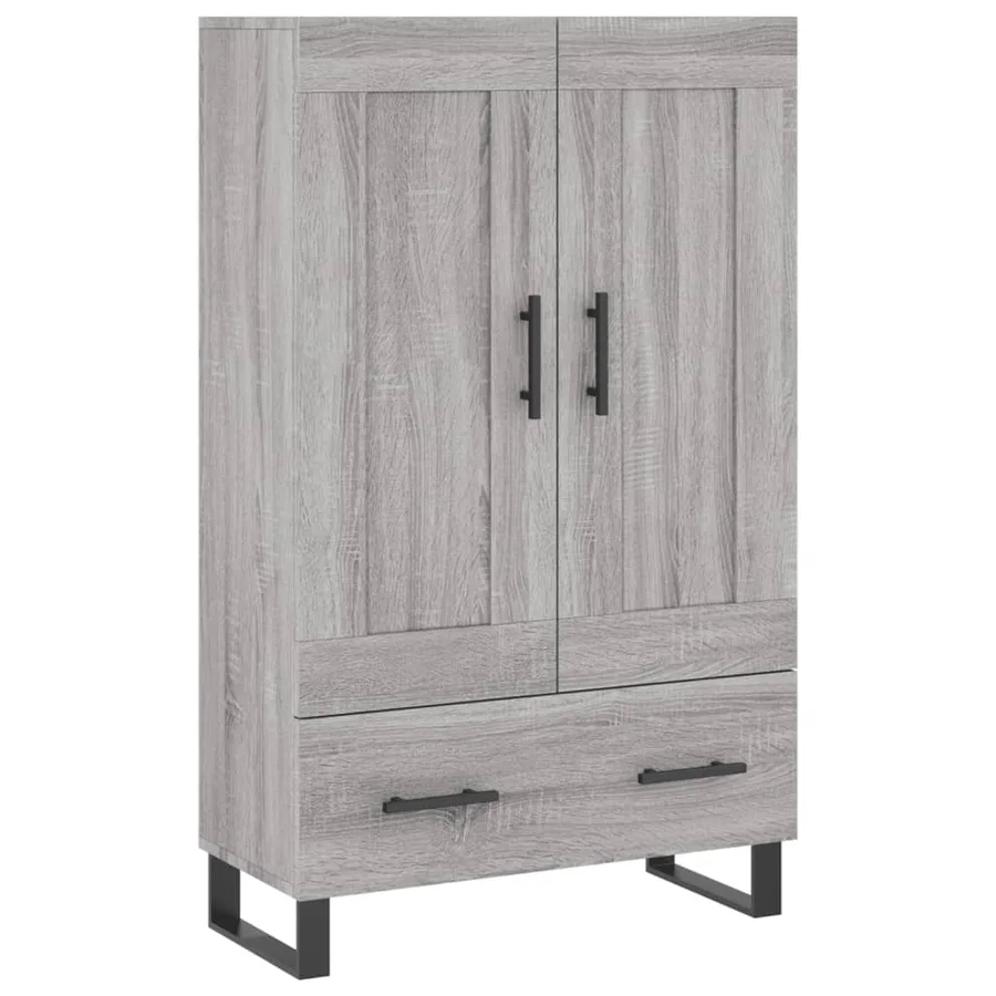 Buffet haut sonoma gris 69,5x31x115 cm bois d'ingénierie - 2