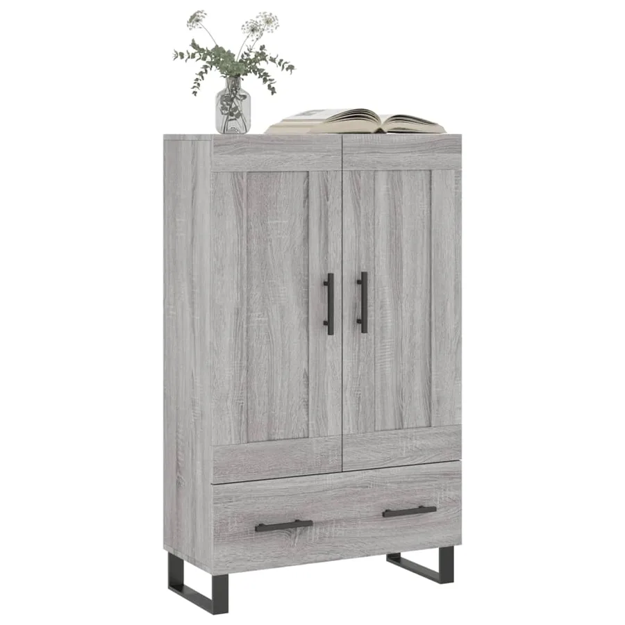 Buffet haut sonoma gris 69,5x31x115 cm bois d'ingénierie - 3