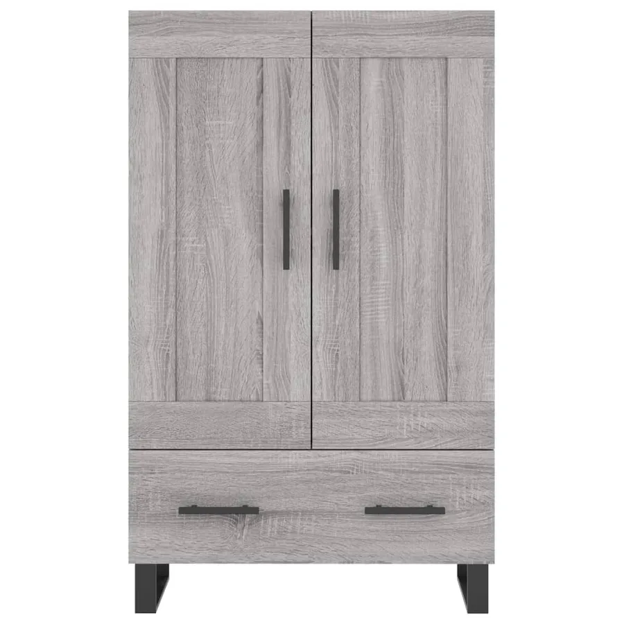 Buffet haut sonoma gris 69,5x31x115 cm bois d'ingénierie - 5