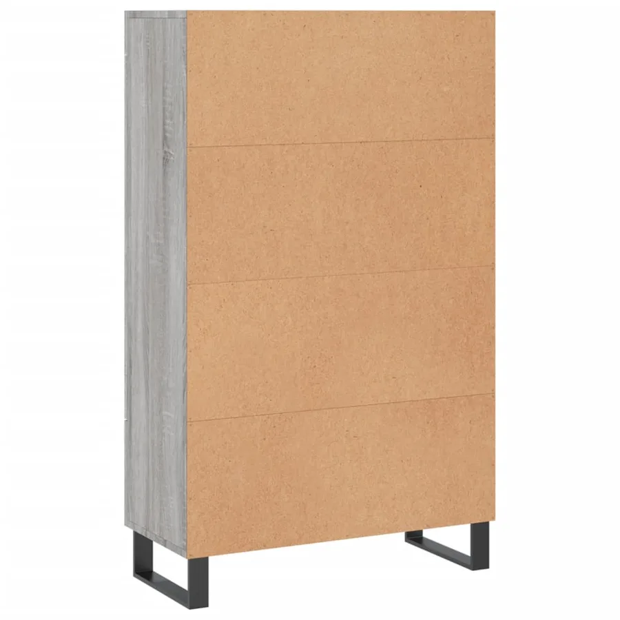 Buffet haut sonoma gris 69,5x31x115 cm bois d'ingénierie - 8