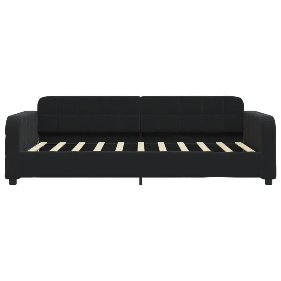 Lit de repos sans matelas noir 90x190 cm velours - 3