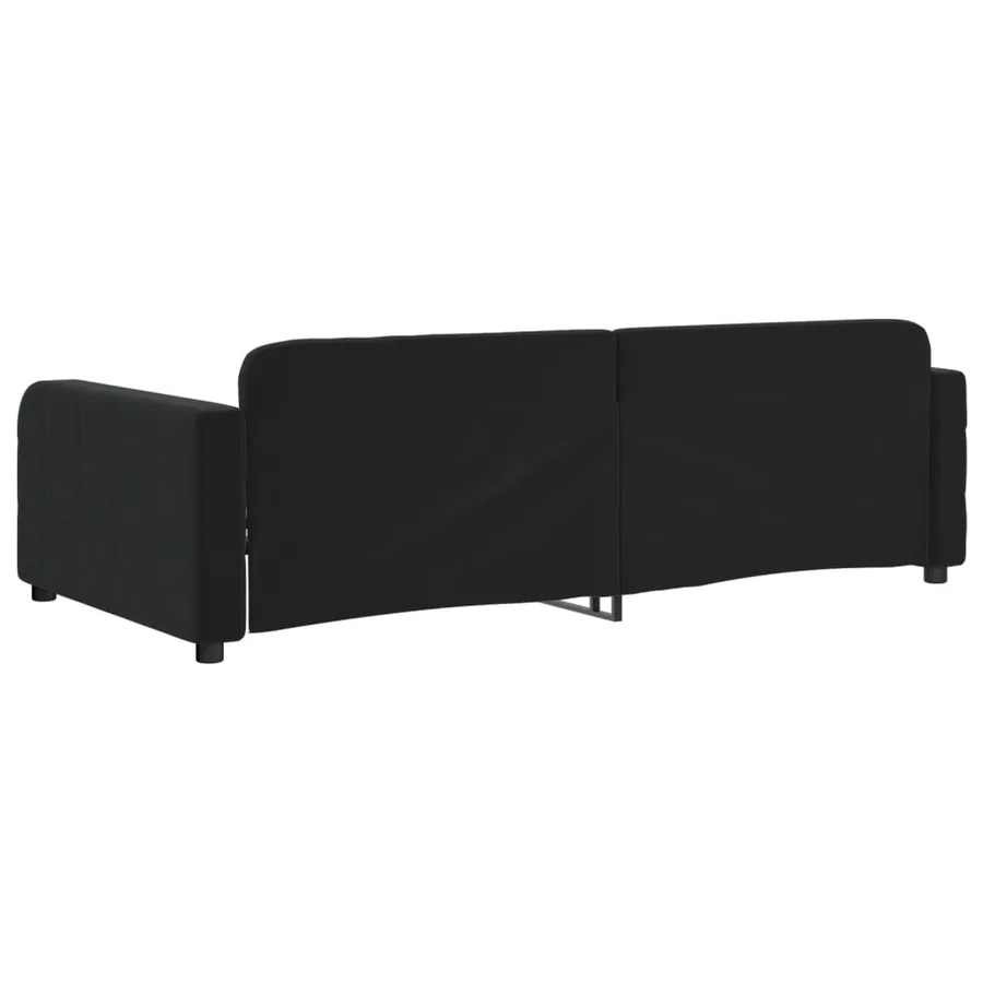 Lit de repos sans matelas noir 90x190 cm velours - 5