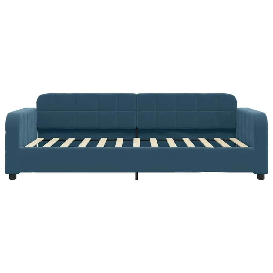 Lit de repos sans matelas bleu 80x200 cm velours - 3