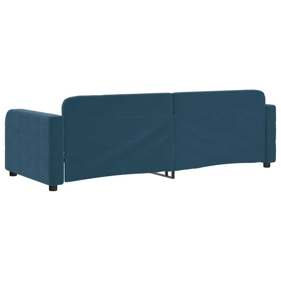 Lit de repos sans matelas bleu 80x200 cm velours - 5