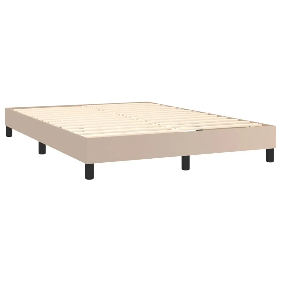 Sommier à lattes de lit avec matelas Cappuccino 140x200 cm - 4