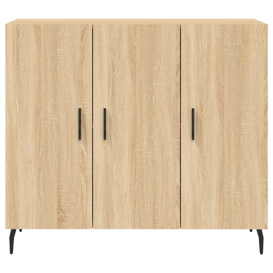 Buffet chêne sonoma 90x34x80 cm bois d'ingénierie - 6