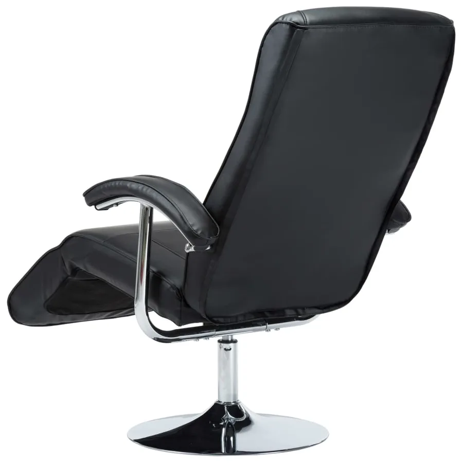 Fauteuil TV noir similicuir - 6