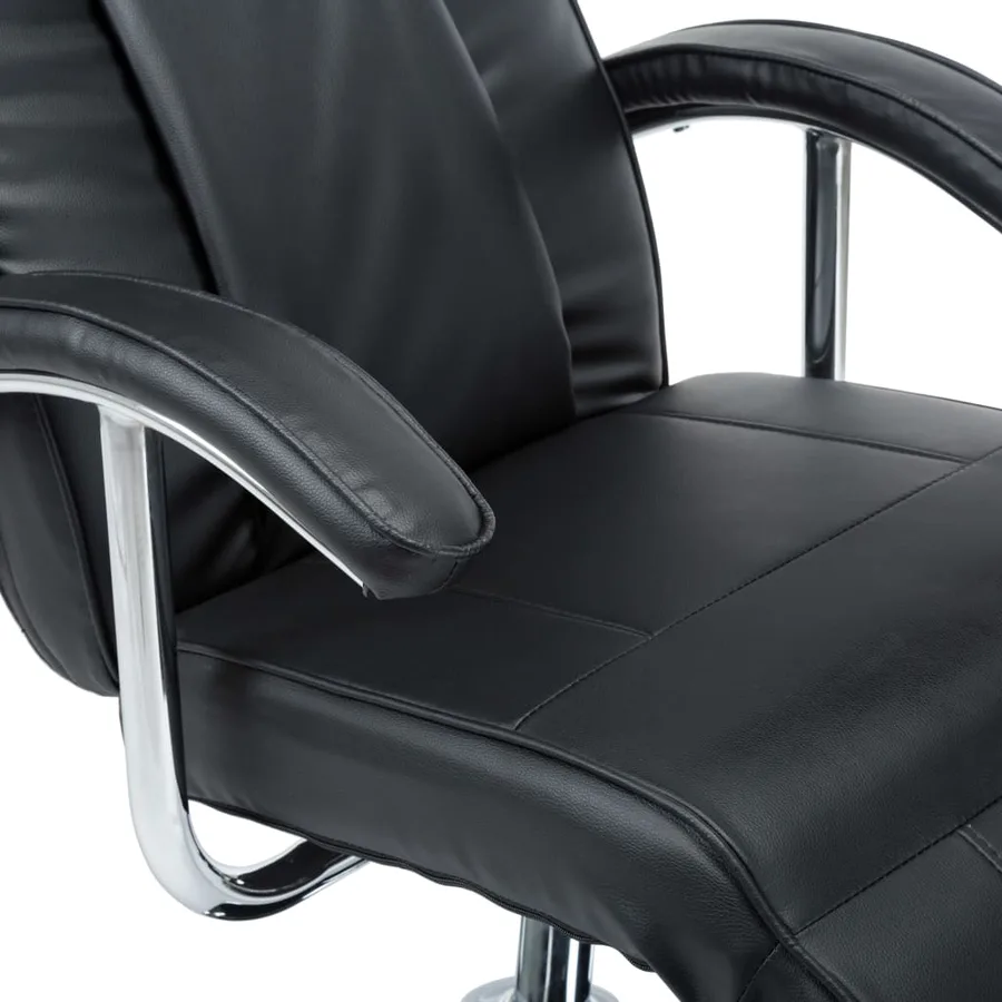 Fauteuil TV noir similicuir - 7
