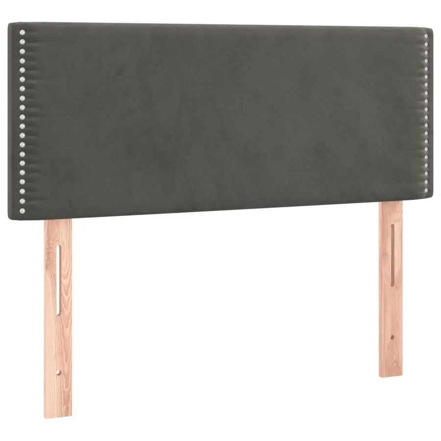 Sommier à lattes de lit et matelas Gris foncé 90x190 cm Velours - 6