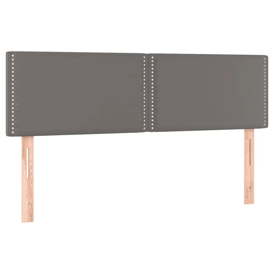 Sommier à lattes de lit avec matelas Gris 140x200 cm Similicuir - 6