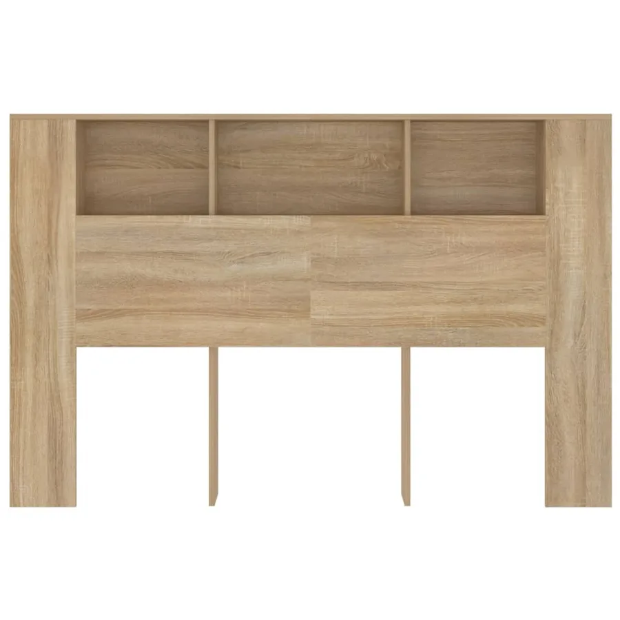 Armoire de tête de lit chêne sonoma 160x18,5x104,5 cm - 4