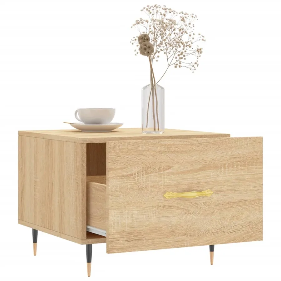 Tables basses 2 pcs chêne sonoma 50x50x40 cm bois d'ingénierie - 4