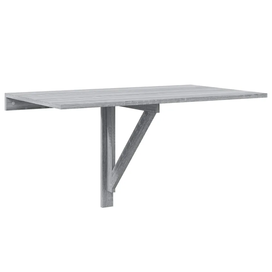 Table murale pliable Sonoma gris 100x60x56 cm Bois d'ingénierie - 2