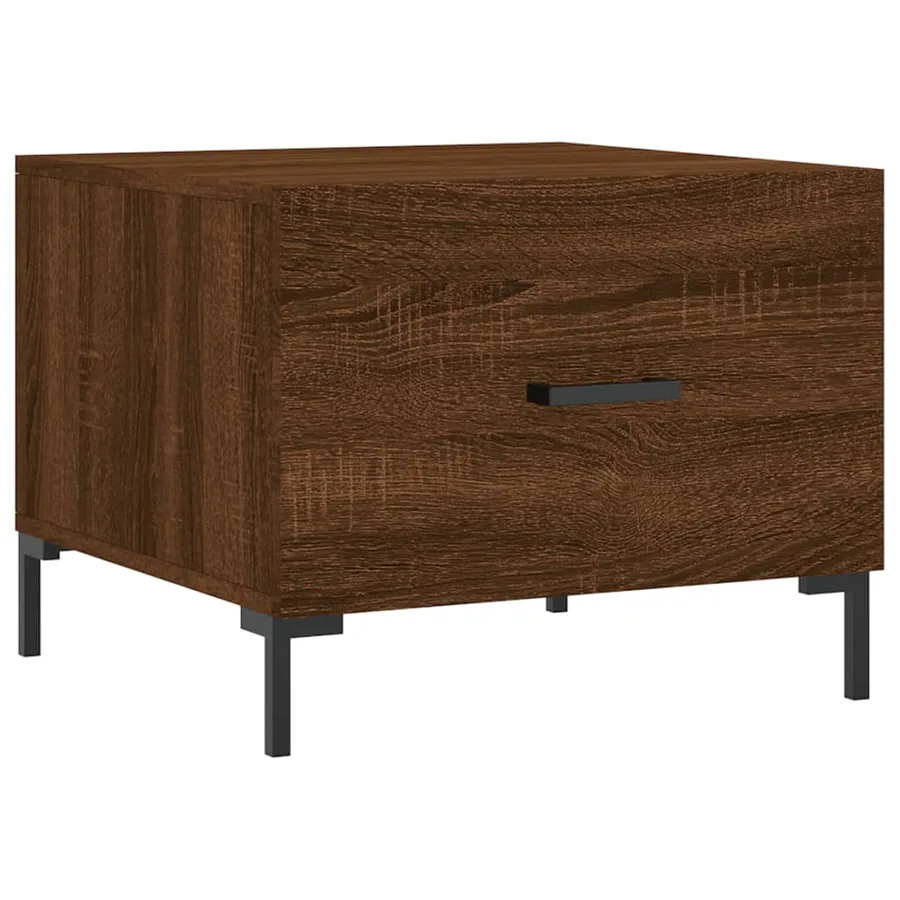 Tables basses 2 pcs chêne marron 50x50x40 cm bois d'ingénierie - 5