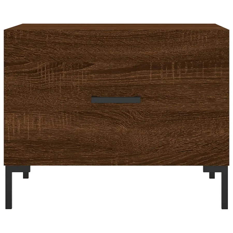 Tables basses 2 pcs chêne marron 50x50x40 cm bois d'ingénierie - 6