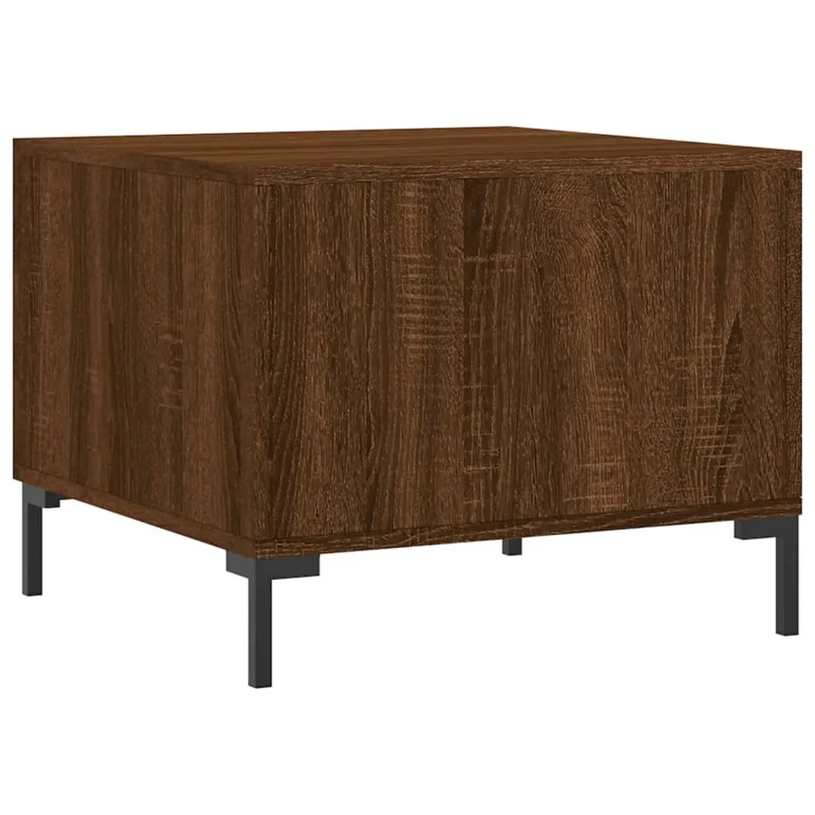 Tables basses 2 pcs chêne marron 50x50x40 cm bois d'ingénierie - 9
