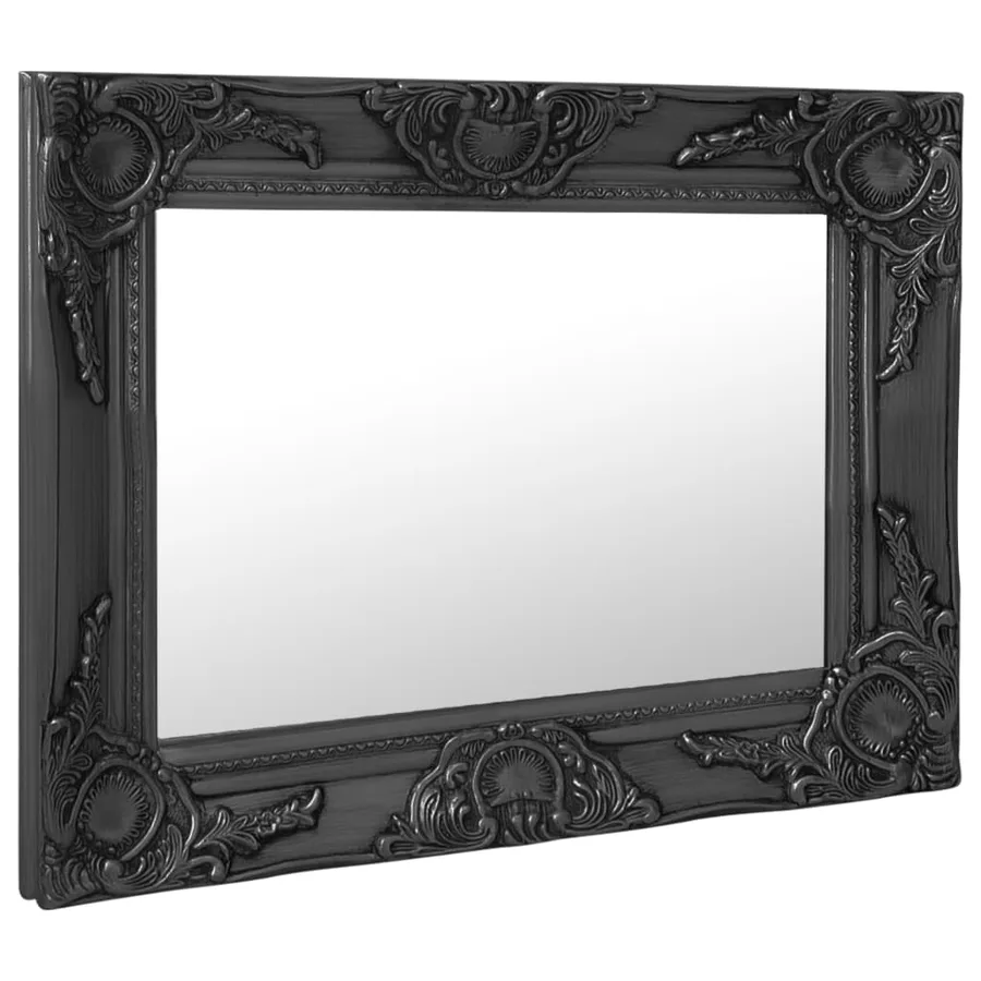 Miroir mural style baroque 50x40 cm noir - 2