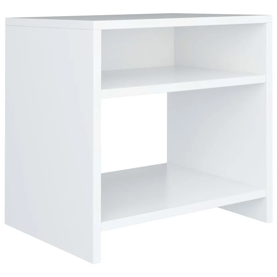 Tables de chevet 2 pcs Blanc 40x30x40 cm Bois d'ingénierie - 4