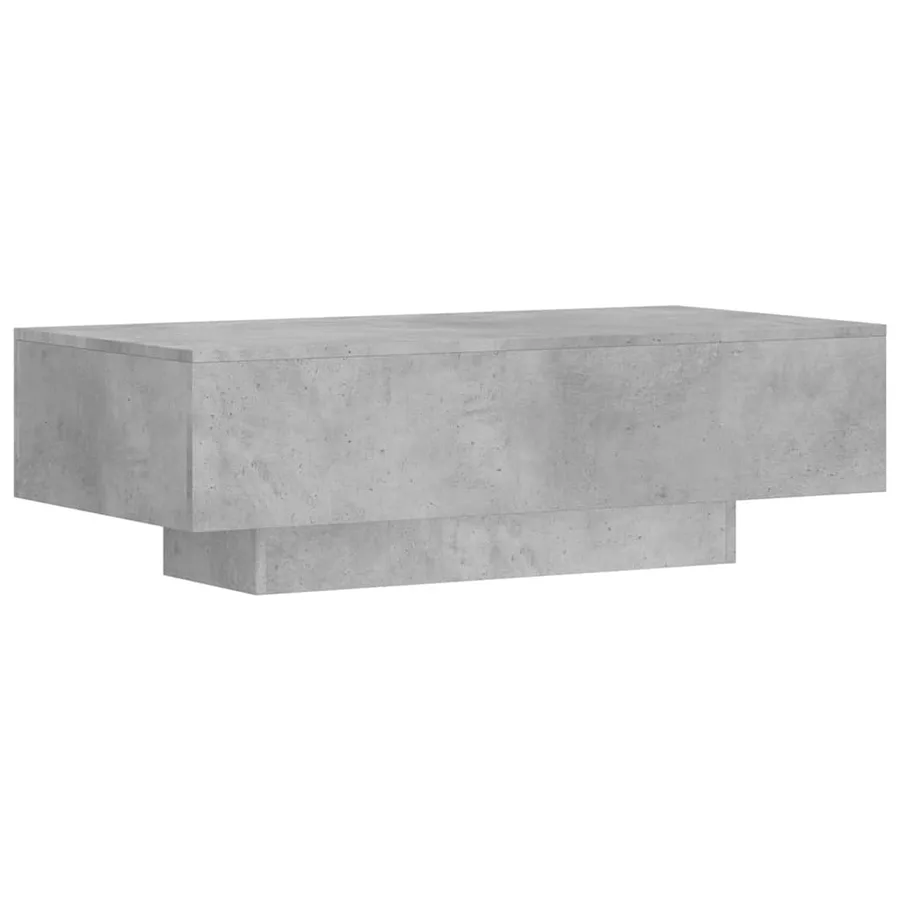 Table basse gris béton 100x49,5x31 cm bois d'ingénierie - 2