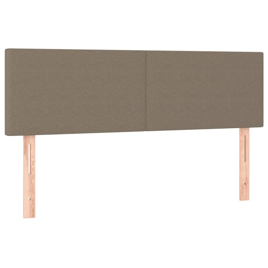 Sommier à lattes de lit avec matelas LED Taupe 140x190 cm Tissu - 7
