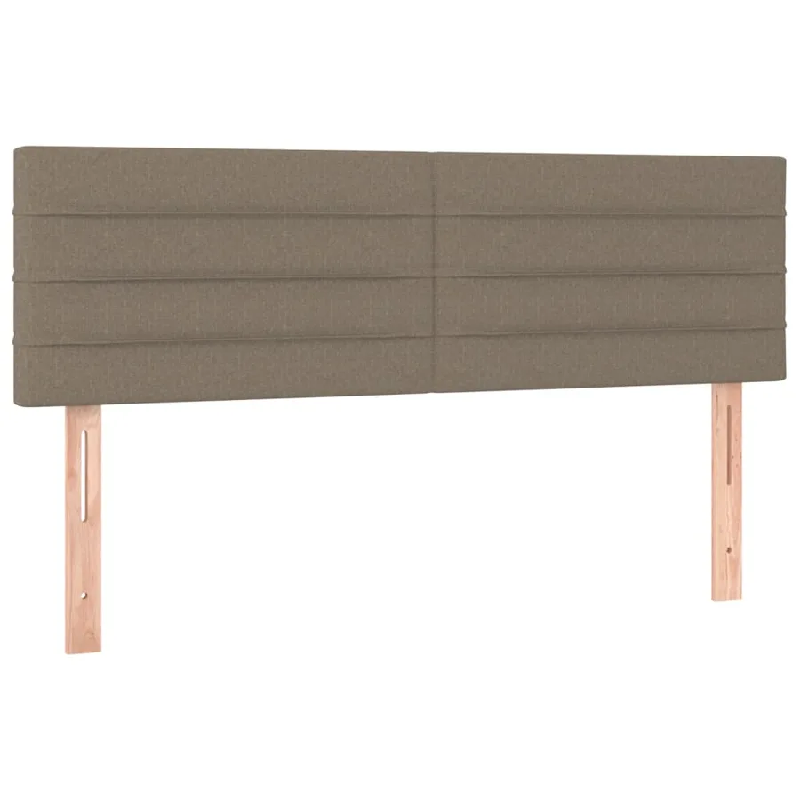 Sommier à lattes de lit avec matelas Taupe 140x190 cm Tissu - 6