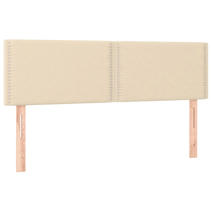 Sommier à lattes de lit avec matelas Crème 140x190 cm Tissu - 6