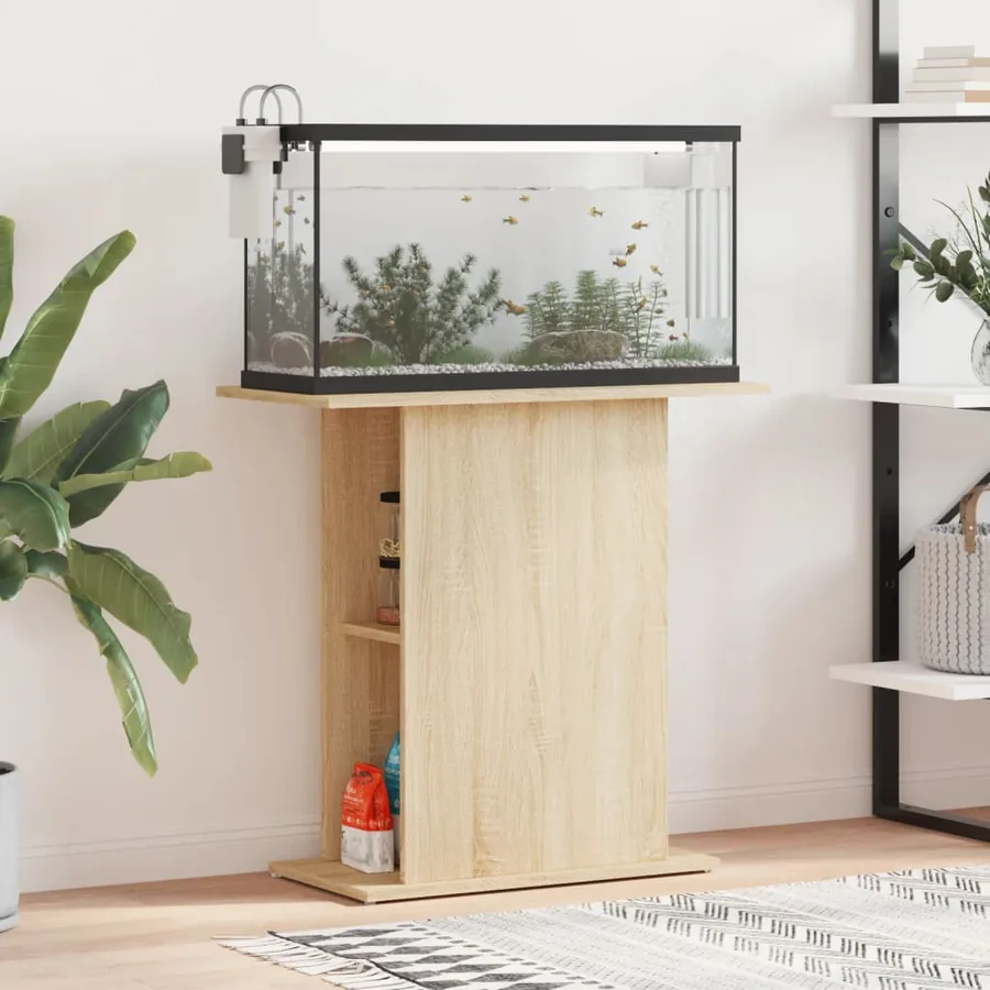 Support d'aquarium Chêne Sonoma 75x36x72,5 cm Bois d'ingénierie