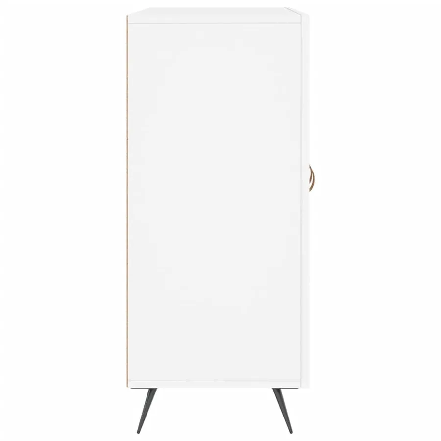 Buffet blanc 90x34x80 cm bois d'ingénierie - 7