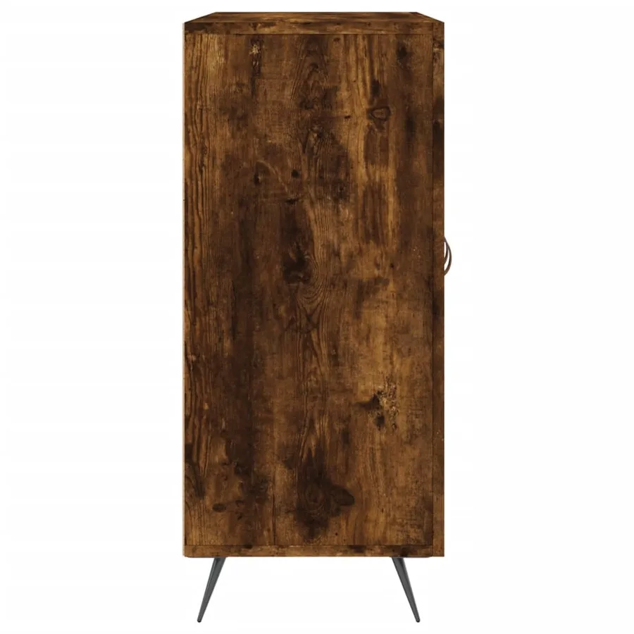 Buffet chêne fumé 90x34x80 cm bois d'ingénierie - 7