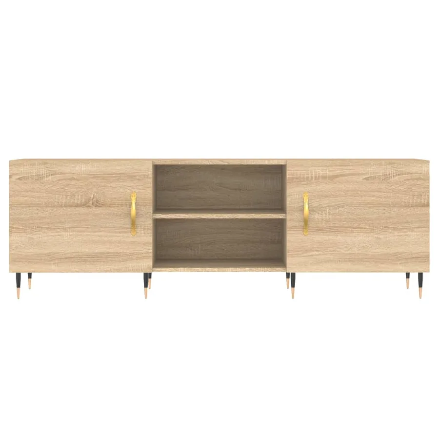 Meuble TV chêne sonoma 150x30x50 cm bois d'ingénierie - 5