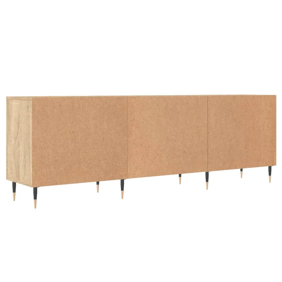 Meuble TV chêne sonoma 150x30x50 cm bois d'ingénierie - 8